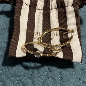 Hendri Bendel hoops with cubic zirconia